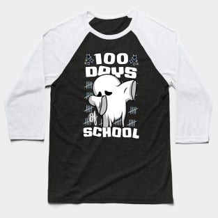 100 days of school featuring a Cute dabbing ghost #3 Baseball T-Shirt